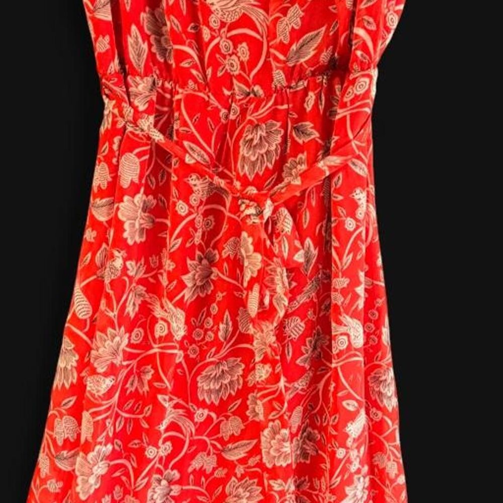 Women's Red and Orange Dress